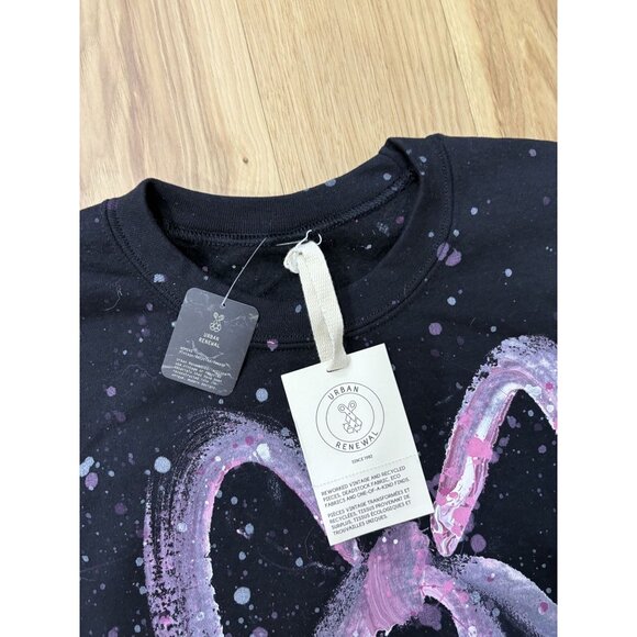 Urban Renewal Remade Bow Painted Crew Neck Sweatshirt NWT - Picture 4 of 5
